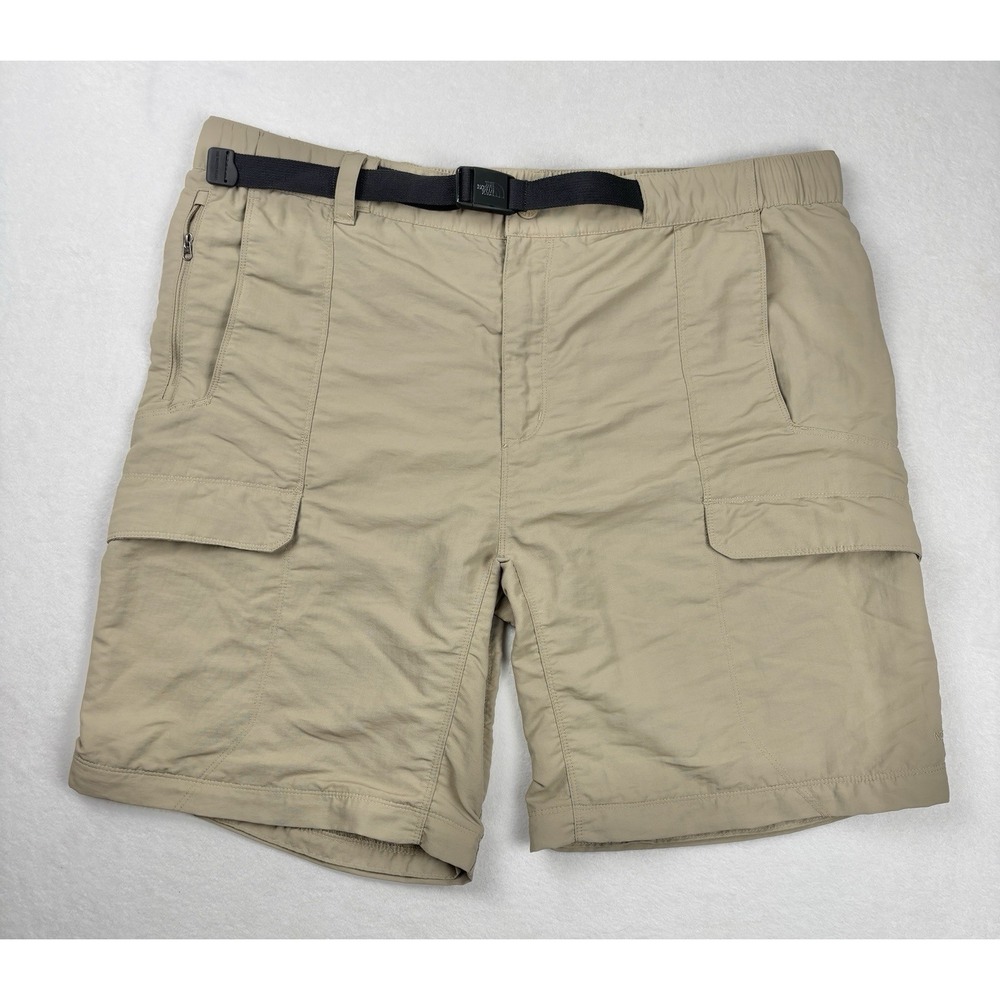 The North Face Cargo Hiking Shorts Tan Belted Men's XXL Long